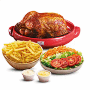 1 Pollo con guarnición y ensalada